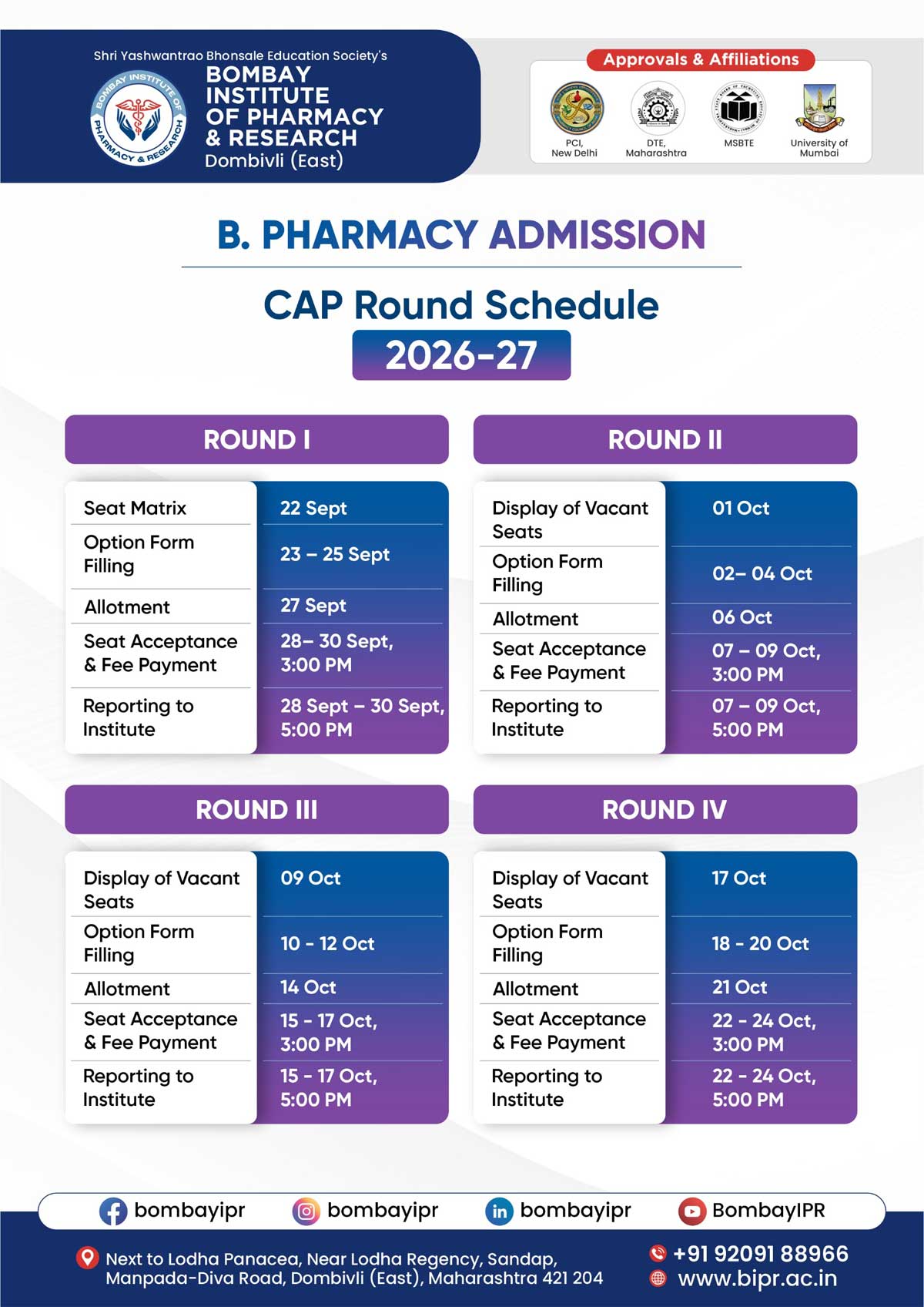 B. Pharmacy Admission