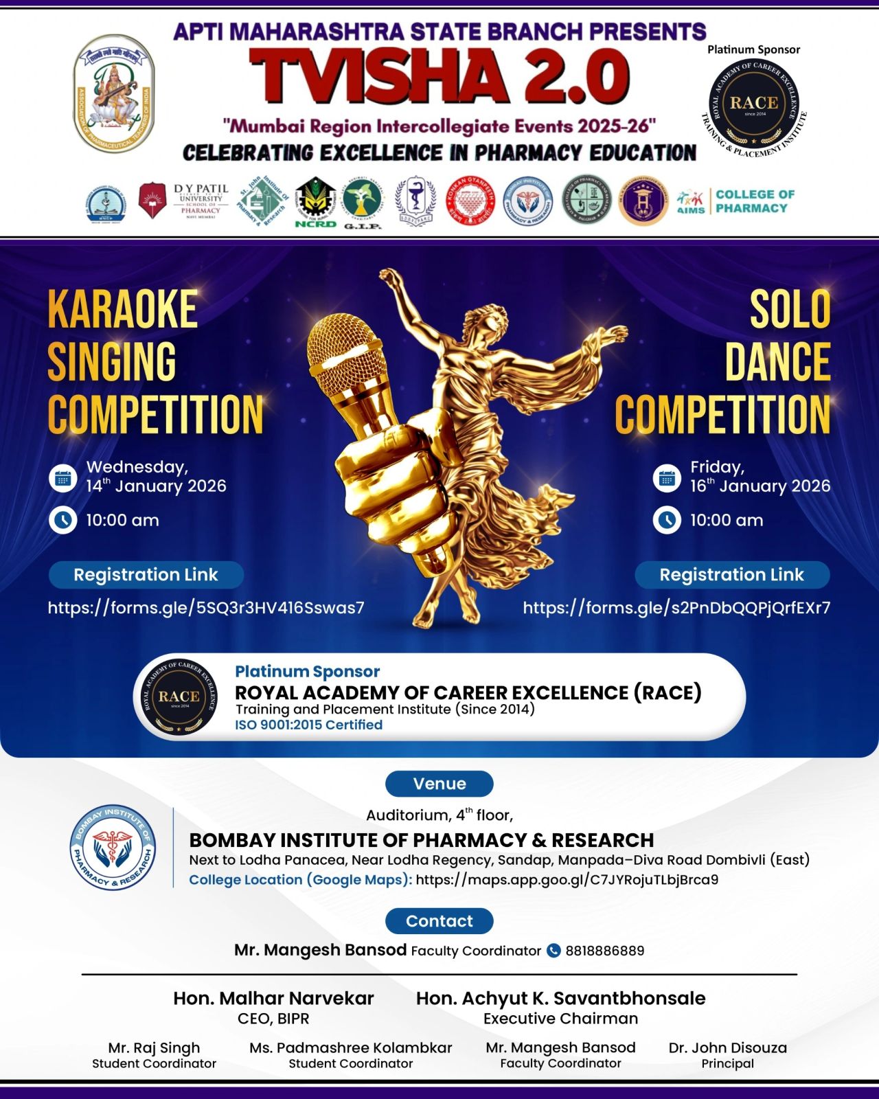 Dance Competition under TVISHA 2.0 2025-2026