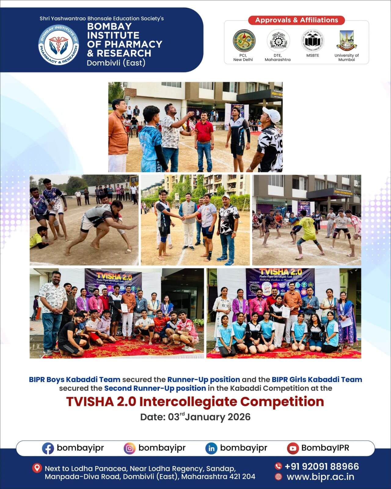 Kabaddi Runner-Up